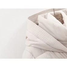 Load image into Gallery viewer, Short Belted Hooded Puffer Jacket