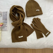 Load image into Gallery viewer, Knit Set (Beanie, Scarf & Gloves)