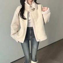 Load image into Gallery viewer, High-Collar Suede Jacket