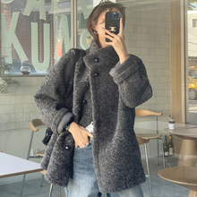 Load image into Gallery viewer, Funnel Neck Soft Fur Jacket