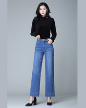 Load image into Gallery viewer, Fleece Denim Pants