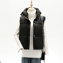 Load image into Gallery viewer, Soft Faux Leather Puffer Vest