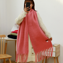 Load image into Gallery viewer, Plain Tassel Scarf