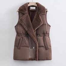 Load image into Gallery viewer, Fur Collar Puffer Vest