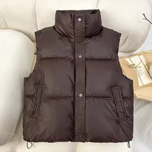 Load image into Gallery viewer, Soft Faux Leather Puffer Vest