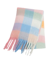 Load image into Gallery viewer, Plaid Tassel Scarf