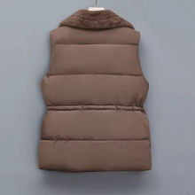 Load image into Gallery viewer, Fur Collar Puffer Vest