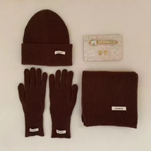 Load image into Gallery viewer, Knit Set (Beanie, Scarf & Gloves)