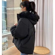 Load image into Gallery viewer, Oversized Puffer with Fur Hood