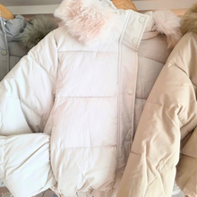 Load image into Gallery viewer, Fleece-lined Puffer with Detachable Hood