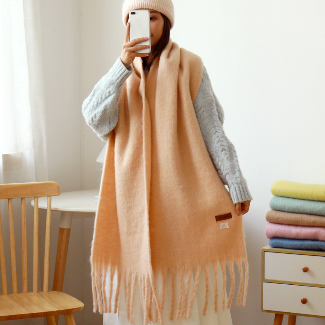 Plain Tassel Scarf - Main Image