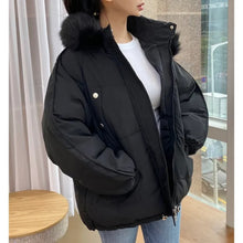 Load image into Gallery viewer, Oversized Puffer with Fur Hood