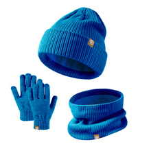 Load image into Gallery viewer, Kiddie Warmer Set (Beanie, Gloves, Neck Warmer) Plain