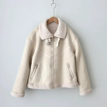 Load image into Gallery viewer, High-Collar Suede Jacket