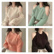 Load image into Gallery viewer, Open Shoulder Sweater