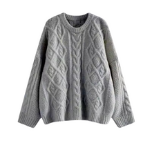 Load image into Gallery viewer, Roundneck Cable Knit Sweater