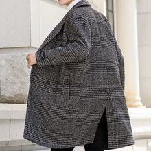 Load image into Gallery viewer, Long Houndstooth Coat