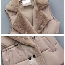 Load image into Gallery viewer, Fur Collar Puffer Vest