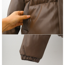 Load image into Gallery viewer, Synthetic Leather Puffer Jacket