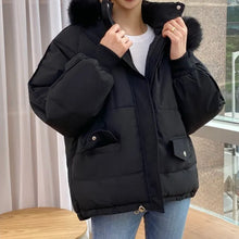 Load image into Gallery viewer, Oversized Puffer with Fur Hood