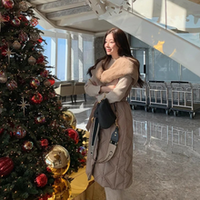 Load image into Gallery viewer, Two-way Long Puffer Jacket