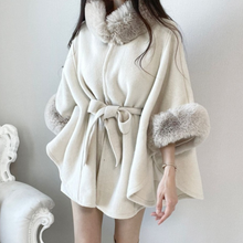 Load image into Gallery viewer, Fur Cape Poncho