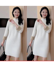 Load image into Gallery viewer, Fleece Mockneck Mini Dress