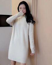 Load image into Gallery viewer, Fleece Mockneck Mini Dress