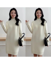 Load image into Gallery viewer, Fleece Mockneck Mini Dress