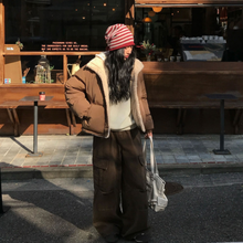 Load image into Gallery viewer, High Collar Sherpa Puffer Jacket