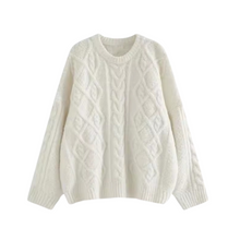 Load image into Gallery viewer, Roundneck Cable Knit Sweater
