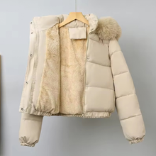 Load image into Gallery viewer, Fleece-lined Puffer with Detachable Hood