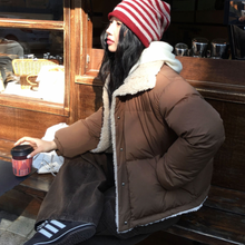 Load image into Gallery viewer, High Collar Sherpa Puffer Jacket