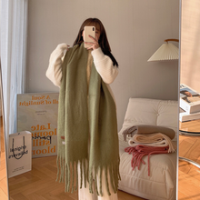 Load image into Gallery viewer, Plain Tassel Scarf