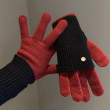 Load image into Gallery viewer, Two-tone Knit Gloves
