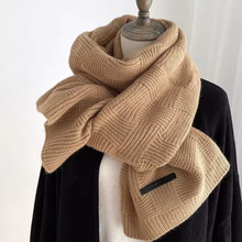 Load image into Gallery viewer, Long Knitted Scarf - Weave Pattern