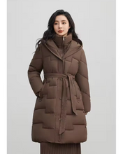 Load image into Gallery viewer, Long Bubble Jacket with Cinched Waist