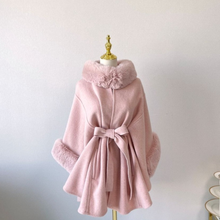Load image into Gallery viewer, Fur Cape Poncho