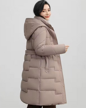 Load image into Gallery viewer, Long Bubble Jacket with Cinched Waist