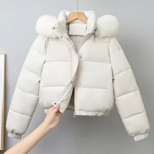 Load image into Gallery viewer, Fleece-lined Puffer with Detachable Hood