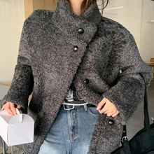 Load image into Gallery viewer, Funnel Neck Soft Fur Jacket