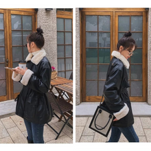 Load image into Gallery viewer, Overfit Leather Coat (Eco-fur)