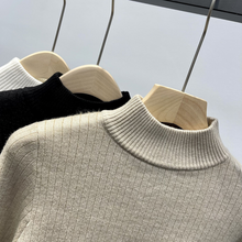 Load image into Gallery viewer, Ribbed Cashmere Longsleeves - Mockneck