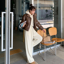 Load image into Gallery viewer, Synthetic Leather Puffer Jacket