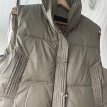 Load image into Gallery viewer, Soft Faux Leather Puffer Vest