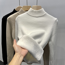 Load image into Gallery viewer, Ribbed Cashmere Longsleeves - Mockneck