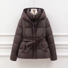 Load image into Gallery viewer, Short Belted Puffer Jacket