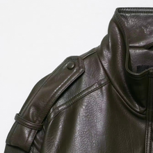 Load image into Gallery viewer, Semi-cropped Faux Leather Jacket
