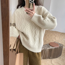 Load image into Gallery viewer, Roundneck Cable Knit Sweater