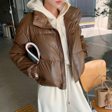 Load image into Gallery viewer, Synthetic Leather Puffer Jacket